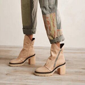 Free People Jack Leather Zip Ankle Boot Size‎ 38